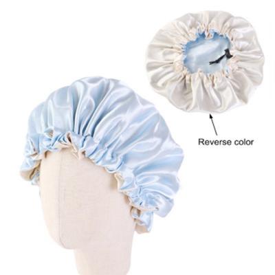 China Custom Reversible Reversible Adjustable Child Satin Hoods Silk Stocking Moq Hair Sleep Hood For Kids for sale