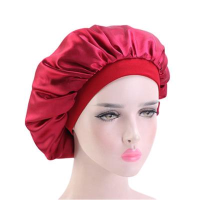 China Hot Popular Custom Made Wide Color Satin Band Reversible Satin Hair Hood Reversible Muslim Hat For Sleeping for sale