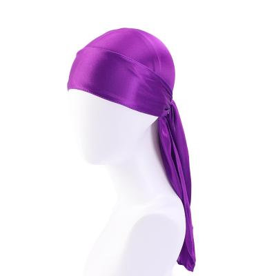 China OEM Luxury Wholesale Custom Printed Logo Silky Pirate Hat Colorful Silk Durags For Men for sale