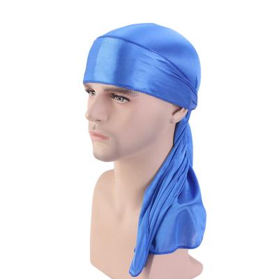 China Luxury Hot Selling Custom Made Accessories Designer Logo Durag Vendor Silk Hair Durags For Men for sale