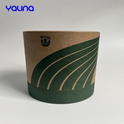 China Recyclable Elegant Round Food Grade Cylinder Packaging Cylinder Cardboard Tea Gift Box / Cylindrical Shape Paper Tea Box for sale