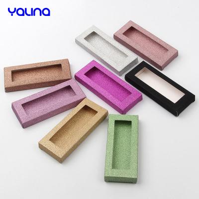 China Recyclable Cheap Price Printed Empty Glitter Window Eye Wick Paper Packaging One Pair Eyelash Boxes for sale