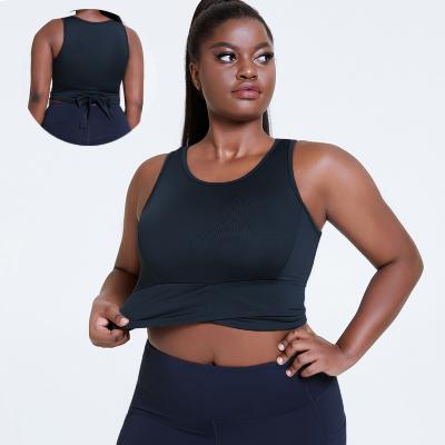 China Breathable Private Label Workout Apparel Workout Shirts Beach Gym Women Fitness Wear Crop Top Plus Size Crop Top for sale