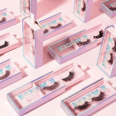 China Wholesale Natural 3d Lashes 25mm Mink Lashes 3d Lashes With Eyelash Box Packing for sale