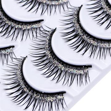 China Natural Handmade False Eyelash 3D 5D Step Multilayer Dense Makeup Diamond-studded Eye Lashes Maker Faux Mink Lashes for sale