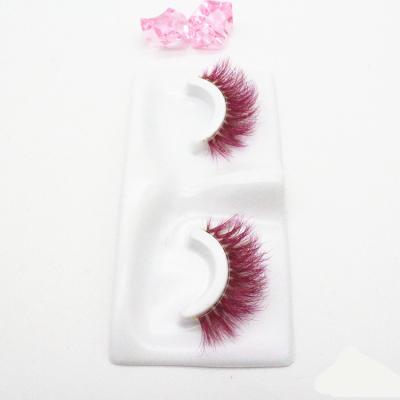 China 2021 Natural Fashion Wholesale Falase Mink Colored Eyelashes for sale