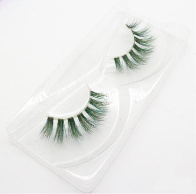 China 2021 3d color eye natural fluffy lashes with color eyelash custom sellers for sale