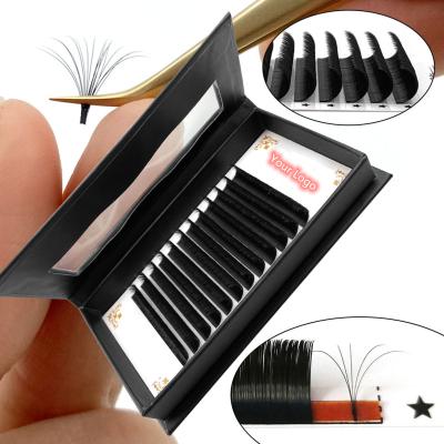 China Private label 0.05mm 12mm long eyelash extensions pbt easy fanning seller curl natural top quality mega volume for sale