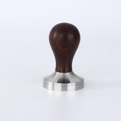 China Sustainable Custom LOGO Color Wood Barista Espresso Stainless Steel Coffee Tamper Coffee Machine Espresso Accessories Stainless Steel Base for sale