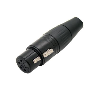 China 4pin female XLR straight connectors for sale