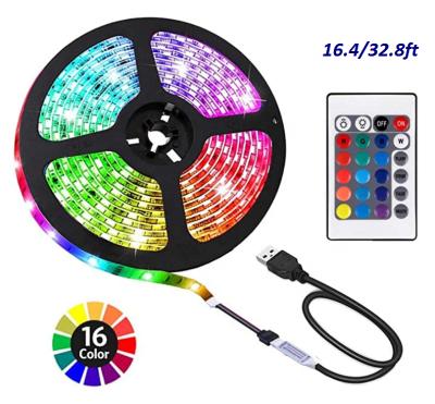 China LANDSCAPE RGB LED Strip Kits with 24 Keys IR Full Controller LED Strip Lights Kits with Adapter for Home Lighting for sale