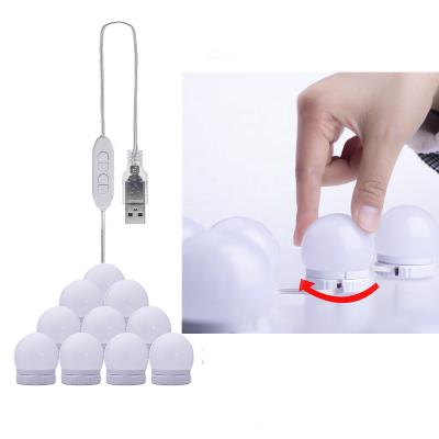 China Modern LED Dressing Table Mirror Bulbs CCT Changeable Makeup Mirror Light For Bathroom for sale