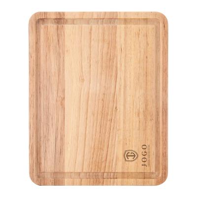 China Sustainable Breakfast Board Rubber Wood Chopper With Reversible Surface for sale