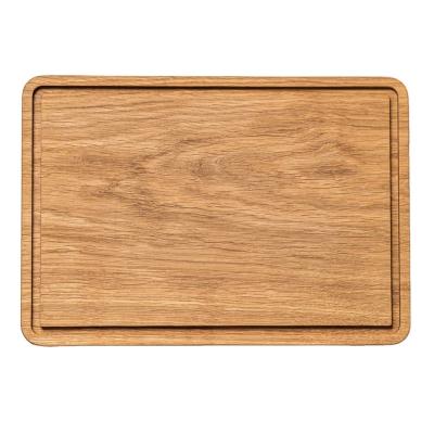 China Viable Professional Meat Board Vegetable Laser Engraved Rectangular Oak Wood Cutting Board Oak Board for sale