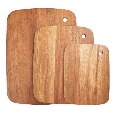 China Sustainable Premium Handcraft Kitchen Cutting Board Sets 3-Piece Set Acacia Board For Kitchen for sale