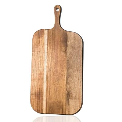 China Sustainable Premium Acacia Wood Cutting Board With Universal Handle Cheese Reversible For Kitchen for sale