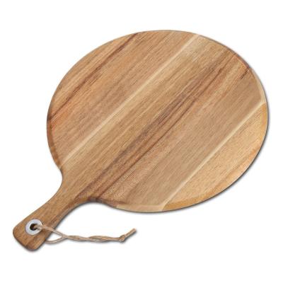 China Amazon Sustainable Hot Sale 16 Inch Round Shape Acacia Wood Solid Wood Cutting Pizza Board for sale