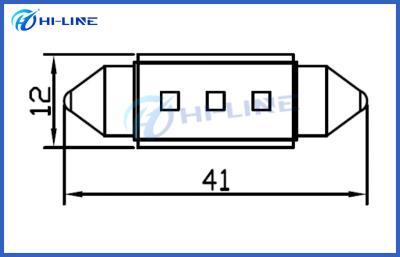 China 2x 41mm Festoon Interior LED Map Dome Light Canbus LED Light 2 SMD Summung Globe Ultra Bright for sale