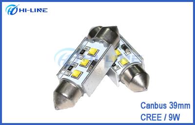 Cina Il festone Canbus LED del Cree accende il bianco interno 3 SMD T10 W5W 501 il LED Canbus del LED 9W 6500K senza errori in vendita