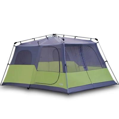 China Factory Sale Large Family Camping Tent Diagonal Tying Type Folding Two Rooms Waterproof Luxury Tent Cabins Outdoor Home for sale