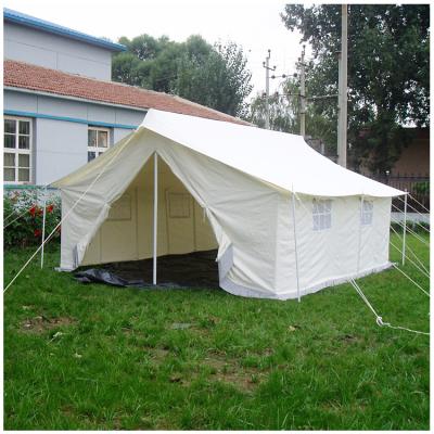 China Extended Type Camping White Color Relief Tent 10 People Gazebo Tents Military Army Outdoor Disaster Roof Double Roof Tents Required for sale