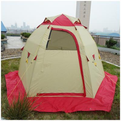 China Outdoor Automatic Mongolian Hexagonal Tourist Yurt Tents Summer Tent Roof Diagonal Tying Type For Travel for sale