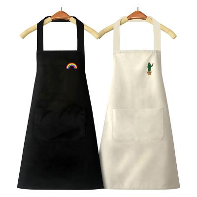 China Red Cotton Custom Designer Waiter Kitchen Cooking Gift Nail Women Dress SANITARY Apron OEM Customized Logo Time Fabric Food Pcs Labor Size for sale