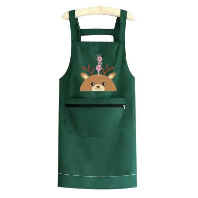 China Red Cotton Custom Designer Waiter Kitchen Cooking Gift Nail Women Dress SANITARY Apron OEM Customized Logo Time Fabric Food Pcs Labor Size for sale