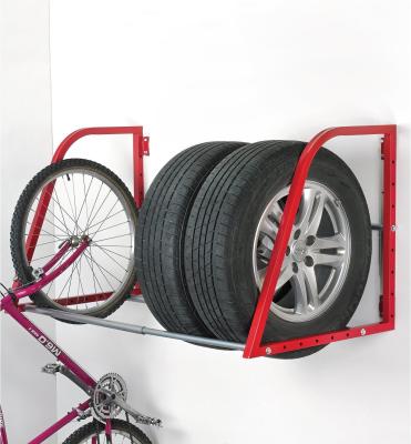 China Tire Storage Rack for Garage, Heavy Duty Tier Organizer Shelf for Home Workshop, Red Adjustable Spare Tire Holder, Holds for sale