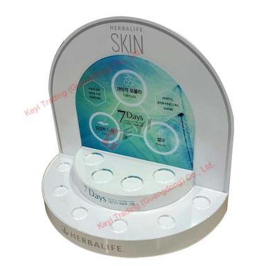 China New Design Counter Top Acrylic Skincare Beauty Product Display Stand Cosmetic Makeup Display Rack for sale