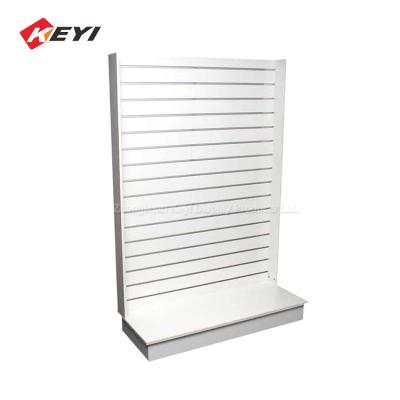 China Modern Pop Stand Retail Merchandise Rack Mdf Slatwall Display Shelf for sale