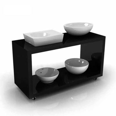 Китай Showroom Metal And Wooden Bathroom Sink Display Rack With Brochure Holder продается