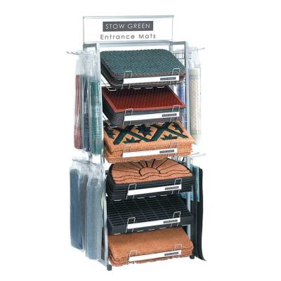 Китай Retail Store 6 Tier Wire Shelf Floor Metal Display Rack For Door Mat продается