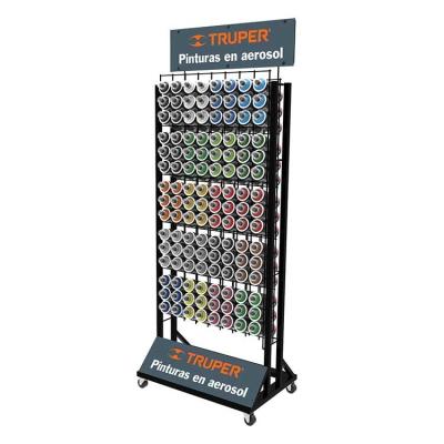 Китай Floor Standing Metal Shlef Retail Store Spraycan Spray Paint Aerosol Can Display Rack продается