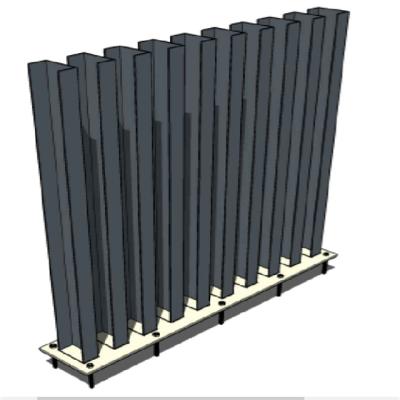 China Easily Assembled Easily Install Aluminum Garden Black Slats Privacy Panel For Fences for sale