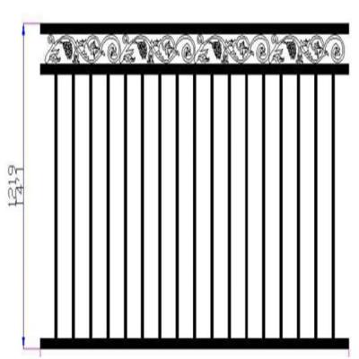 China Rot Resistant Aluminum Outdoor Metal Security Fence Privacy Cheap Metal Fence for sale