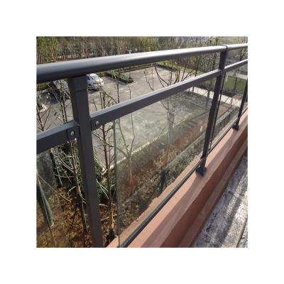 China Modern Handrail Railing Tempered Square Laminated Glass Deck Mount Versa Aluminum Railing for sale