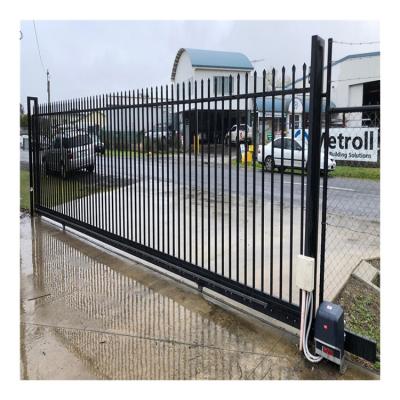 China Easily Assembled Electric Type Garden Metal Trellis Control Post Aluminum Welded Gates for sale