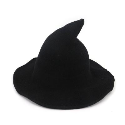 China Diverse Image Halloween Witch Hat Solid Hat Long Hat Men Women Fashion Modern Wool Knit Hat for sale