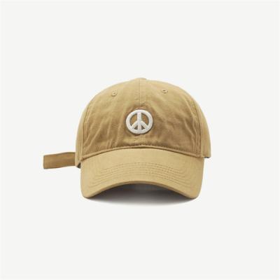 China COMMON High Quality Soft Top Anti War Sign Adjustable Custom Peace Ball Symbol Sign Vintage Hats Dad Hat Cotton Baseball Caps Adjustable Base Hat for sale