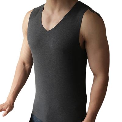 China 2022 QUICK DRY New Keep Warm Solid Color Wide Shoulder Underwear Vest For Men Autumn Winter Wear for sale