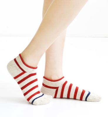 China QUICK DRY Color Dotted Soft Boat Socks Striped Color Ankle Socks For Men Women for sale