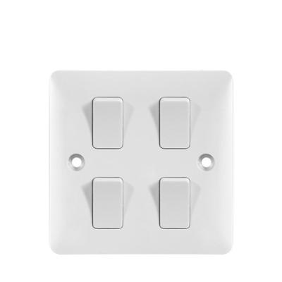 China 4gang 1way Switch 4gang 1way New Style Fashion Designer Wall Mount Push Button Lamp Switch /wall switch/led strip light for sale