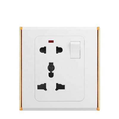 China One way general home multi socket available one way or two way one or two way 13A available with 2pin universal socket +neon wall switch socket for sale