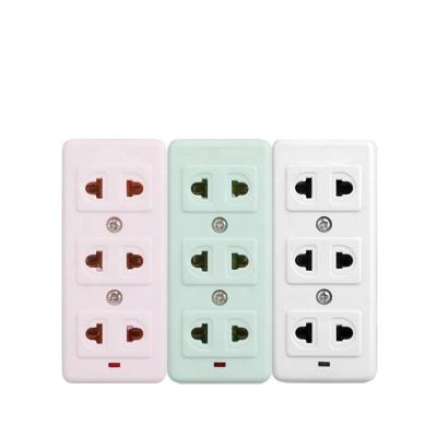 China New Published Residential/General Purpose Residential/General Purpose Power Strip With 3 Outlet For 2 Pin Plugs Extension Cable Socket With Neon Plugs Power for sale