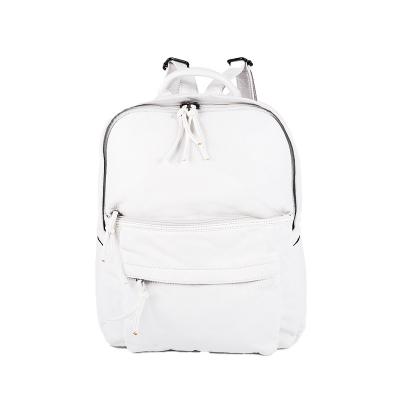 China Waterproof Factory Wholesale custom logo white waterproof leather women backpack bag for sale