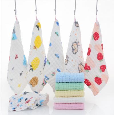 China Travel Absorbent Cotton 6pcs Baby Wash Reusable Gauze Newborn High Quality Eco Friendly Portable Muslin Free Shipping Cloths Wholesale for sale