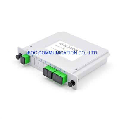 중국 FTTX 시스템 DWDM CWDM 섬유 PLC 카세트 SC APC 1×4 PLC 분배기 판매용