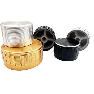 China Aluminum factory direct stripe custom knob, metal aluminum alloy audio, guitar, volume control switch, knob for sale