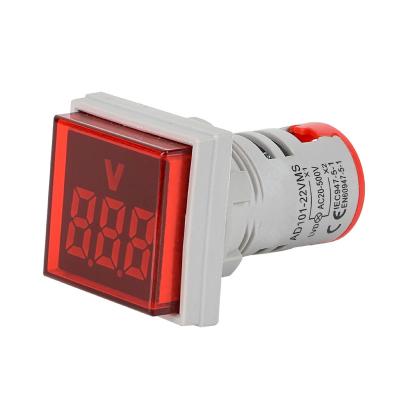 China 22MM AC 20-500V Round Big Digital Tube Indicator Voltmeter Gauge AD101-22VMS for sale